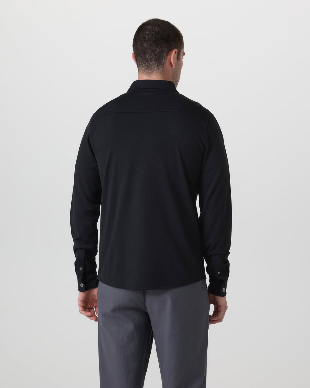 Vuori Long Sleeve North Beach Button Down Black