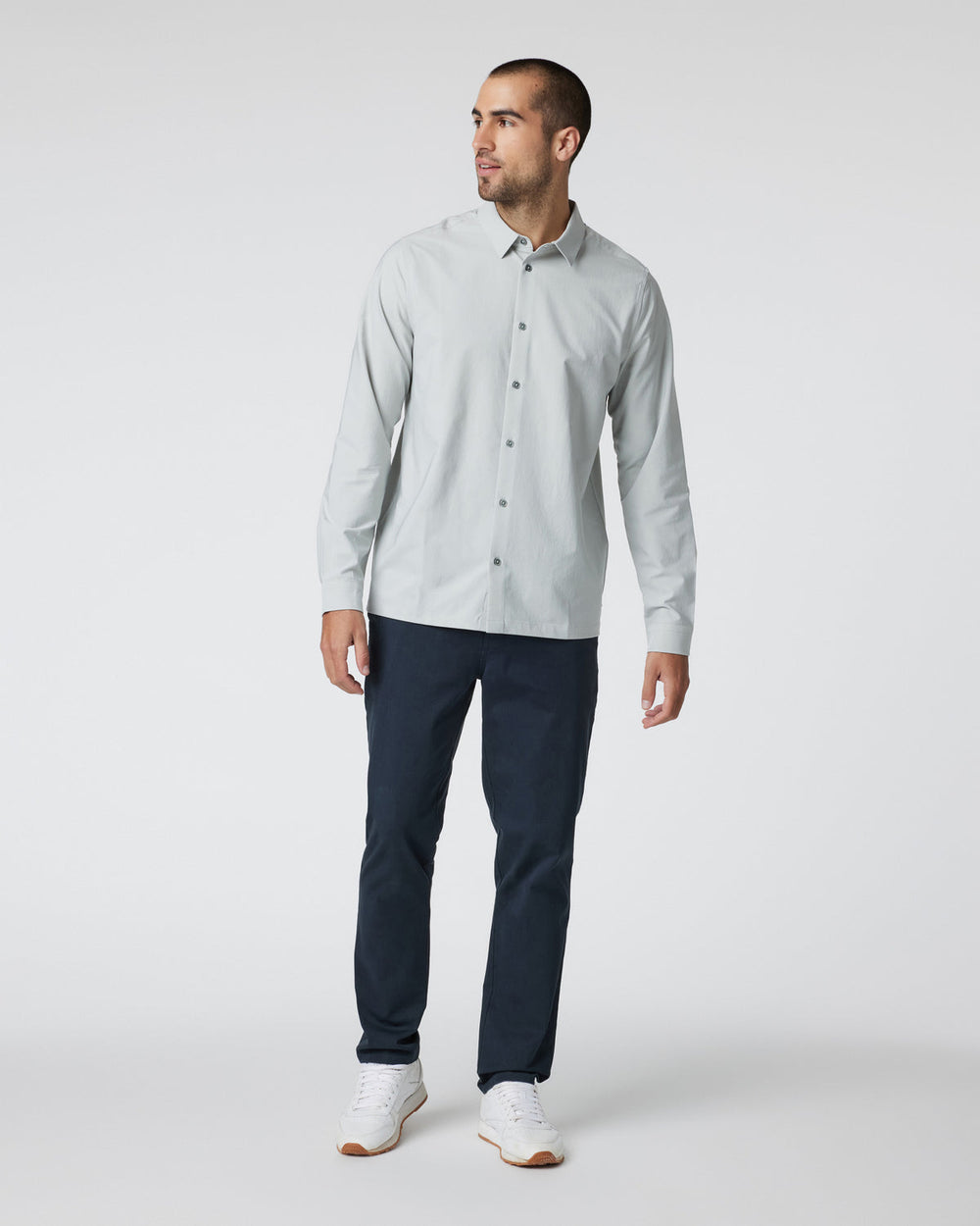 Vuori Long Sleeve Manhattan Button Down Sky Grey