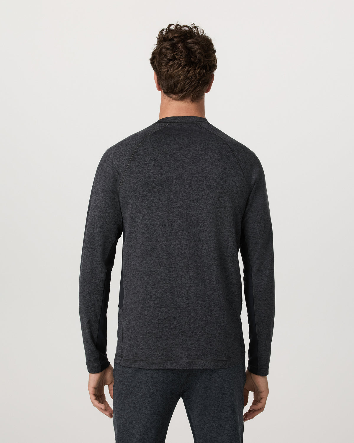 Vuori Long Sleeve Ponto Hybrid Baselayer Charcoal Heather
