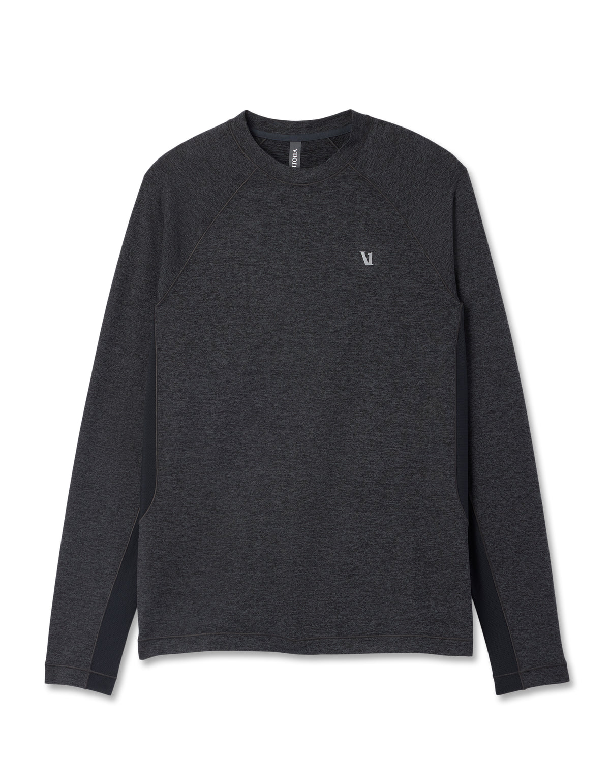 Vuori Long Sleeve Ponto Hybrid Baselayer Charcoal Heather
