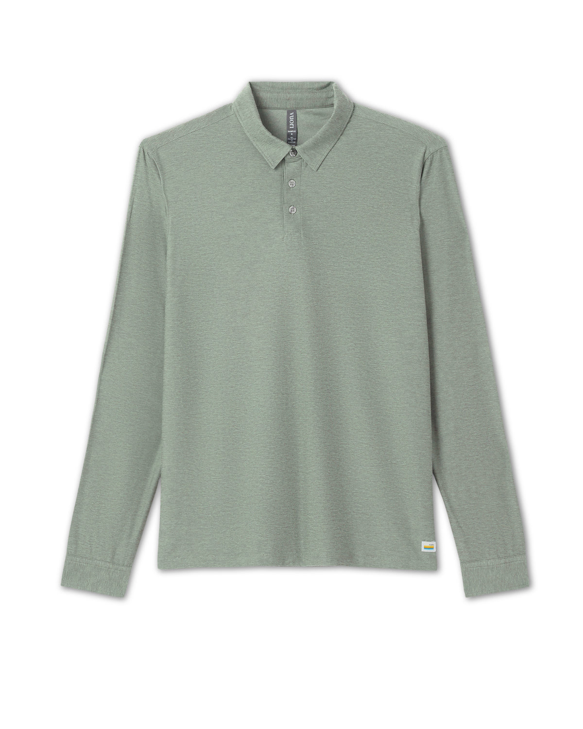 Vuori Long Sleeve Strato Tech Polo Men's Thyme Heather Shirt