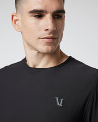 Vuori Long Sleeve Strato Graphic Tee Black Workout Tee