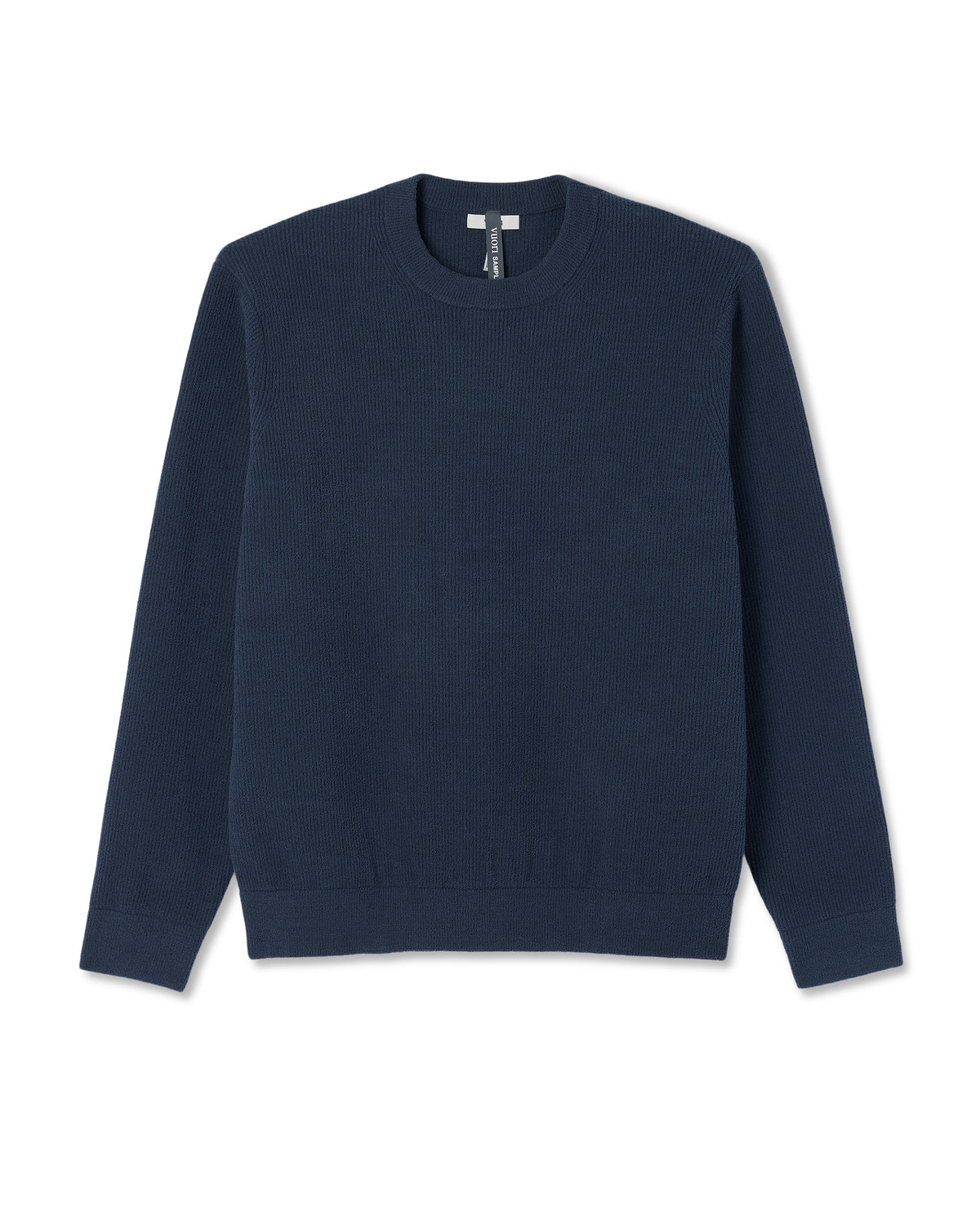 Vuori Midweight Rib Sweater Men's Navy Ribbed Knit Sweater
