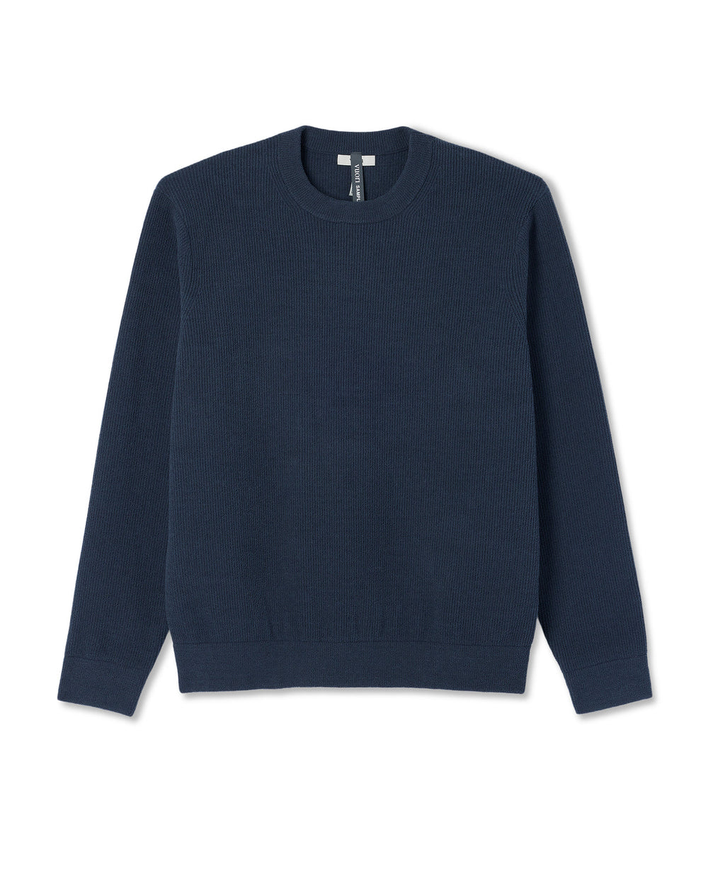 Vuori Midweight Rib Sweater Men's Navy Ribbed Knit Sweater
