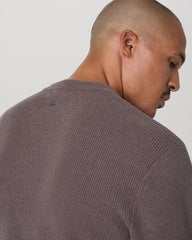 Vuori Midweight Rib Sweater Men's Timber Ribbed Knit Sweater