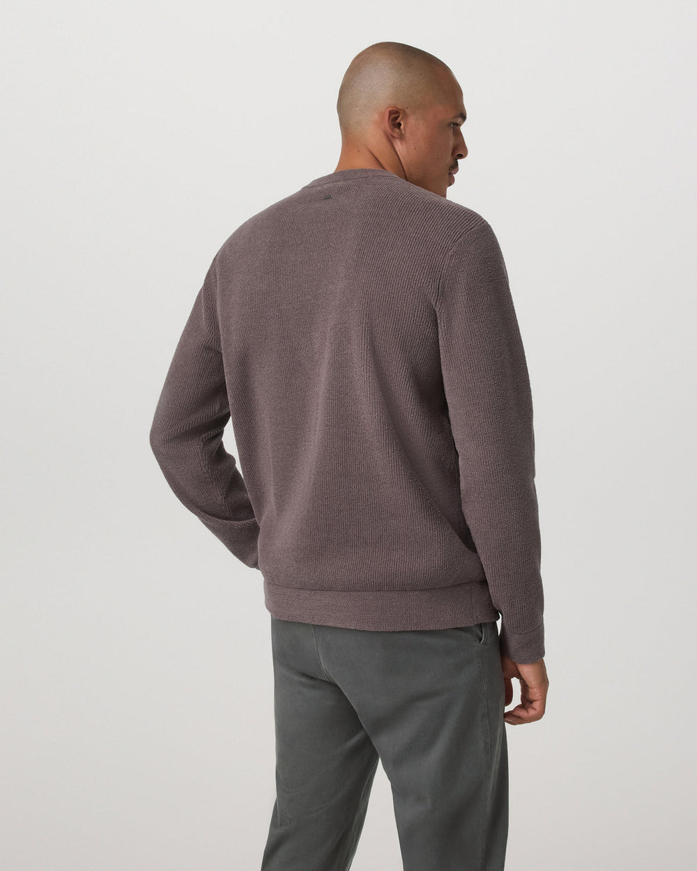 Vuori Midweight Rib Sweater Men's Timber Ribbed Knit Sweater