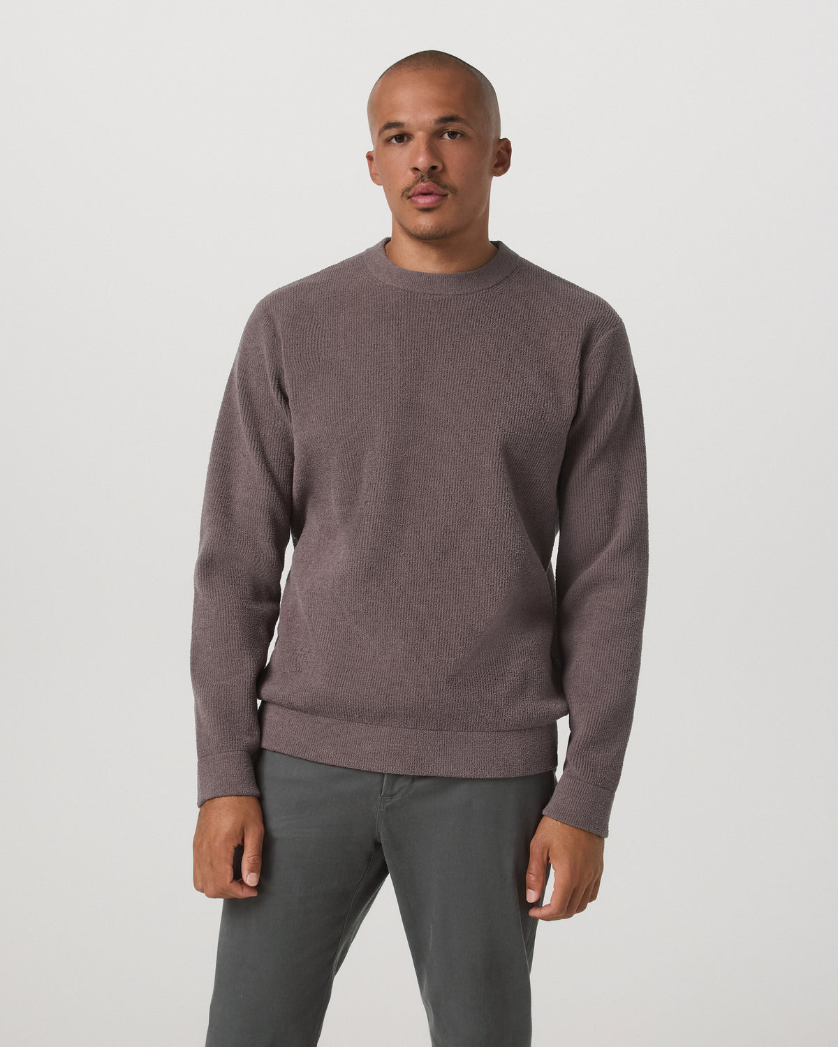 Vuori Midweight Rib Sweater Men's Timber Ribbed Knit Sweater