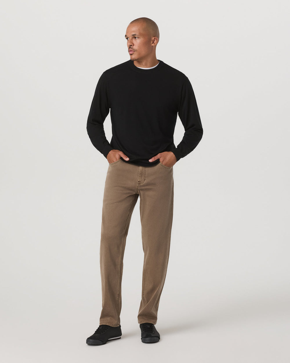 Vuori Merino Fine Gauge Wool Sweater Men's Black Sweater