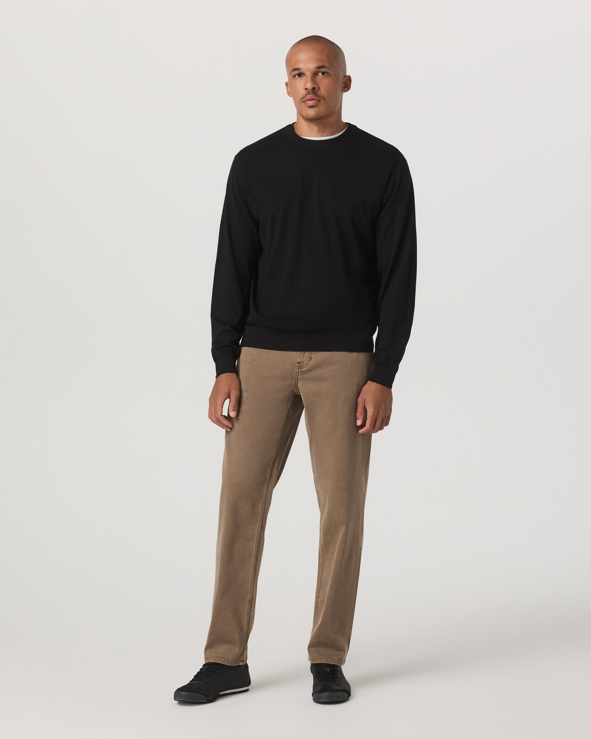 Vuori Merino Fine Gauge Wool Sweater Men's Black Sweater