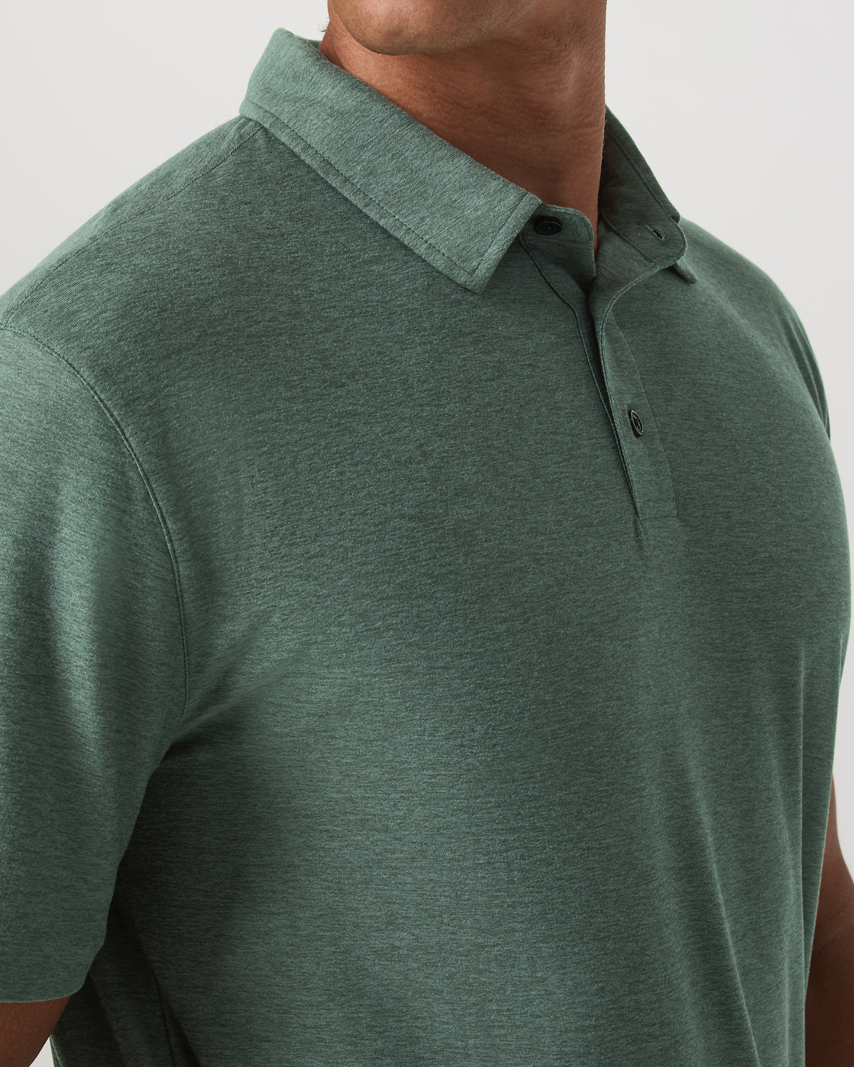Vuori Strato Tech Polo Men's Agate Green Heather Polo Shirt