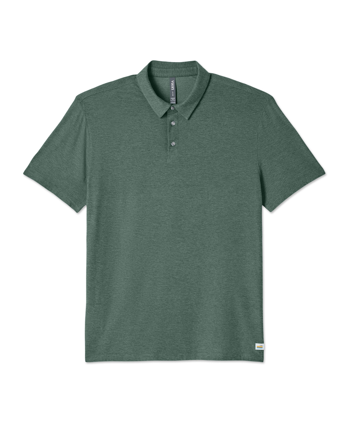 Vuori Strato Tech Polo Men's Agate Green Heather Polo Shirt