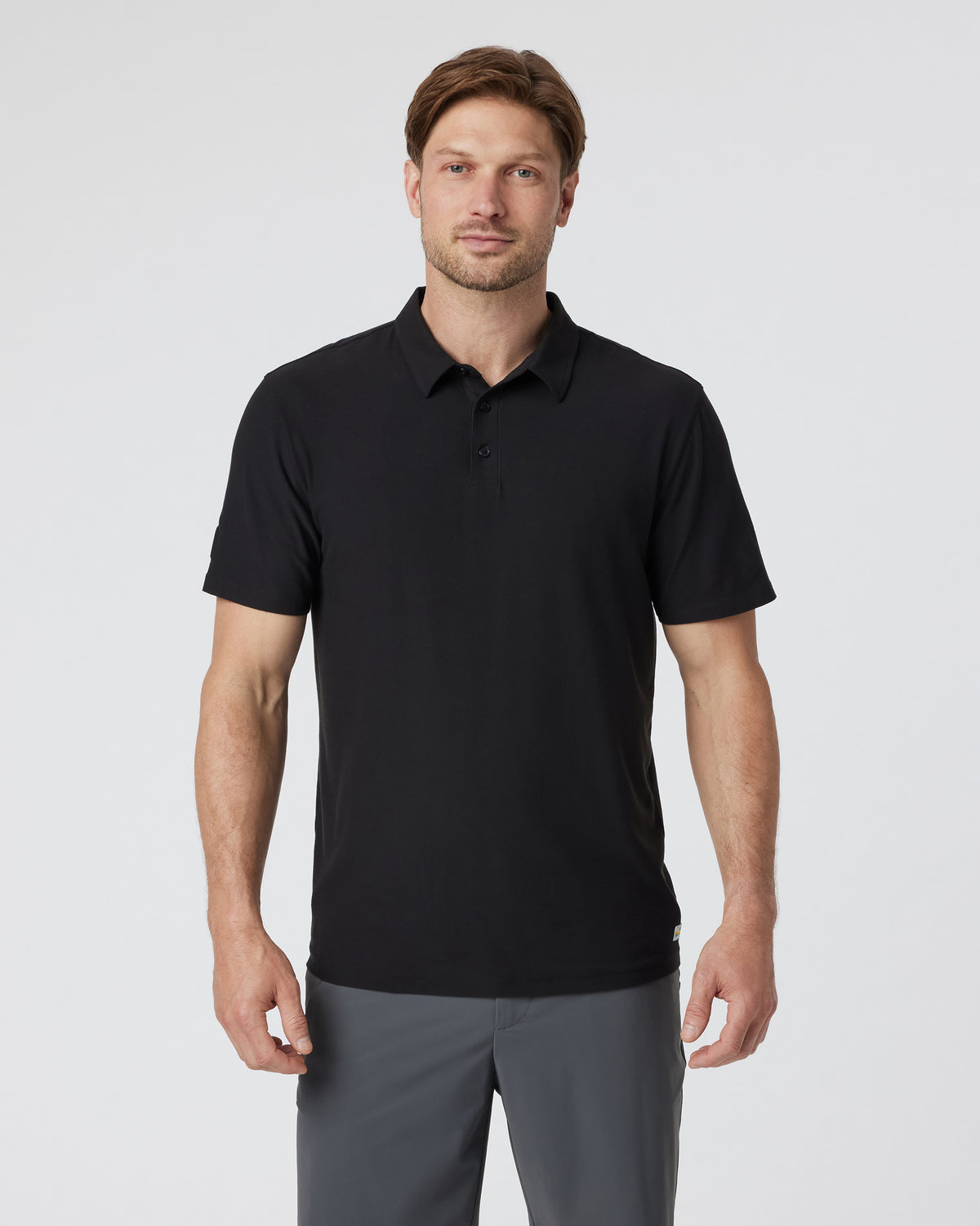 Vuori Strato Tech Polo Men's Black Polo Shirt