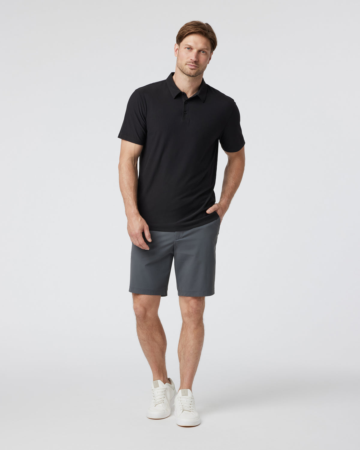 Vuori Strato Tech Polo Men's Black Polo Shirt