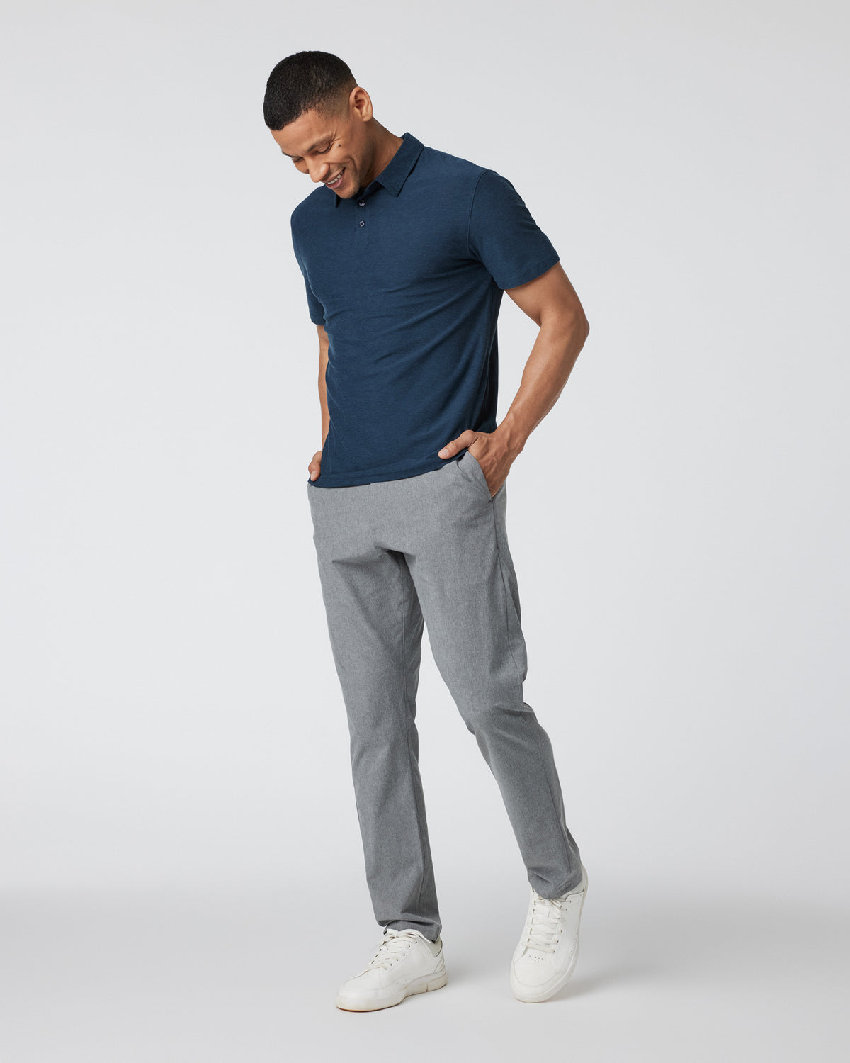 Vuori Strato Tech Polo Men's Navy Heather Polo