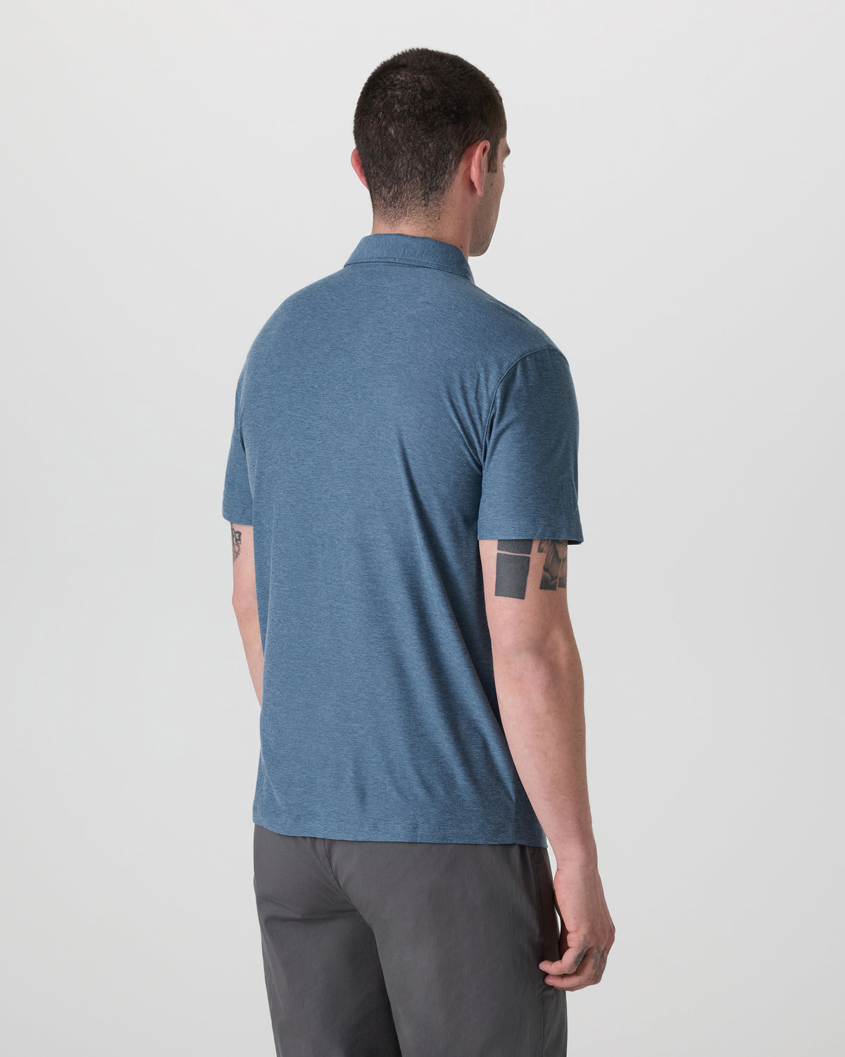 Vuori Strato Tech Polo Men's Pool Blue Heather Polo
