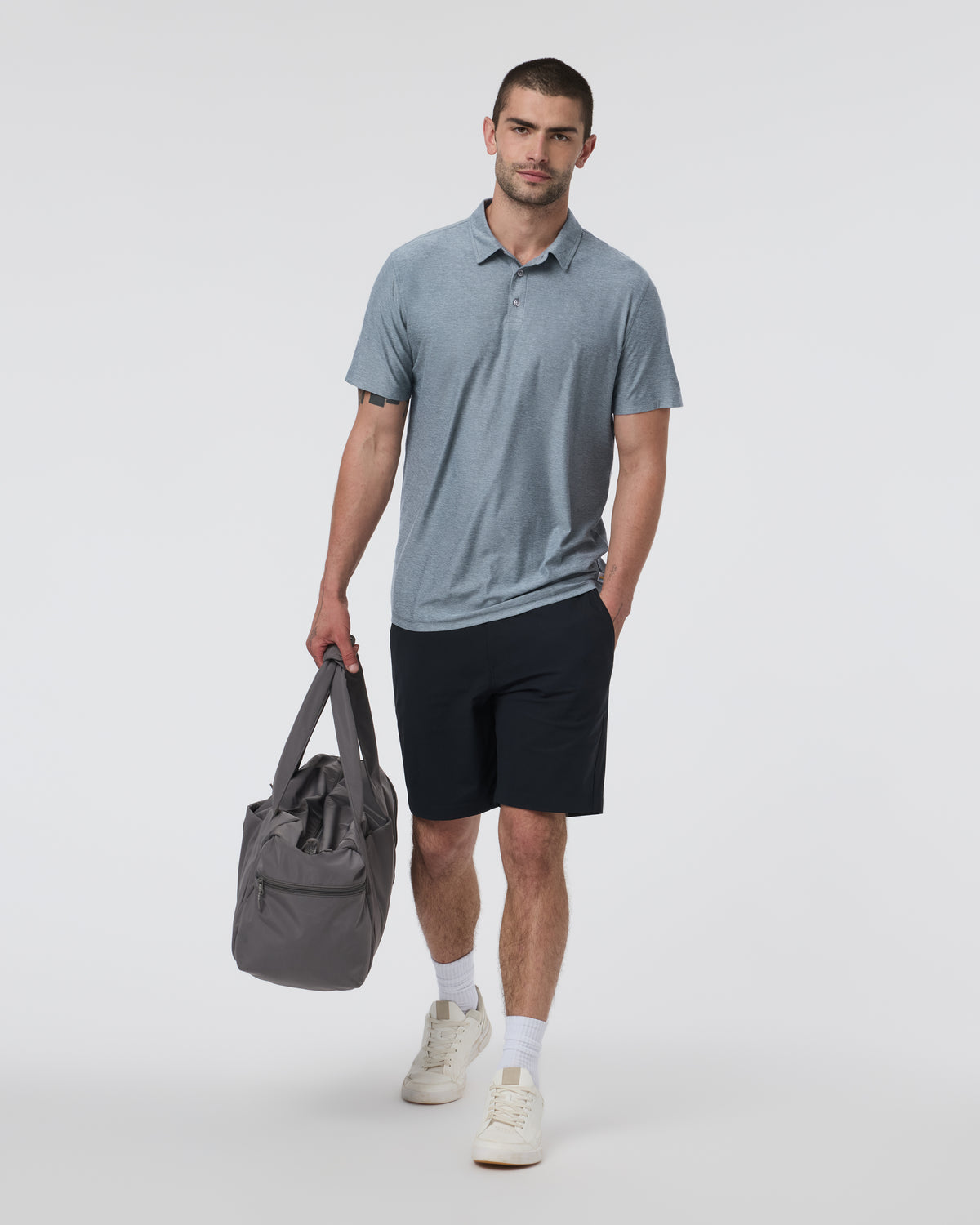 Vuori Strato Tech Polo Men's Mist Heather Polo