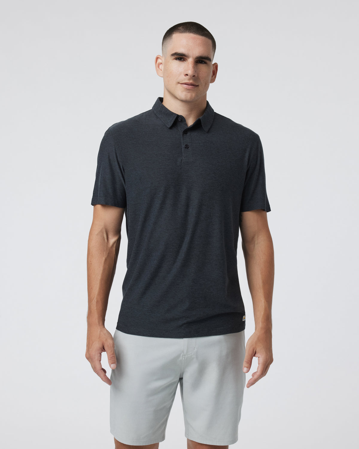 Vuori Strato Tech Polo Men's Charcoal Tech Polo Shirt