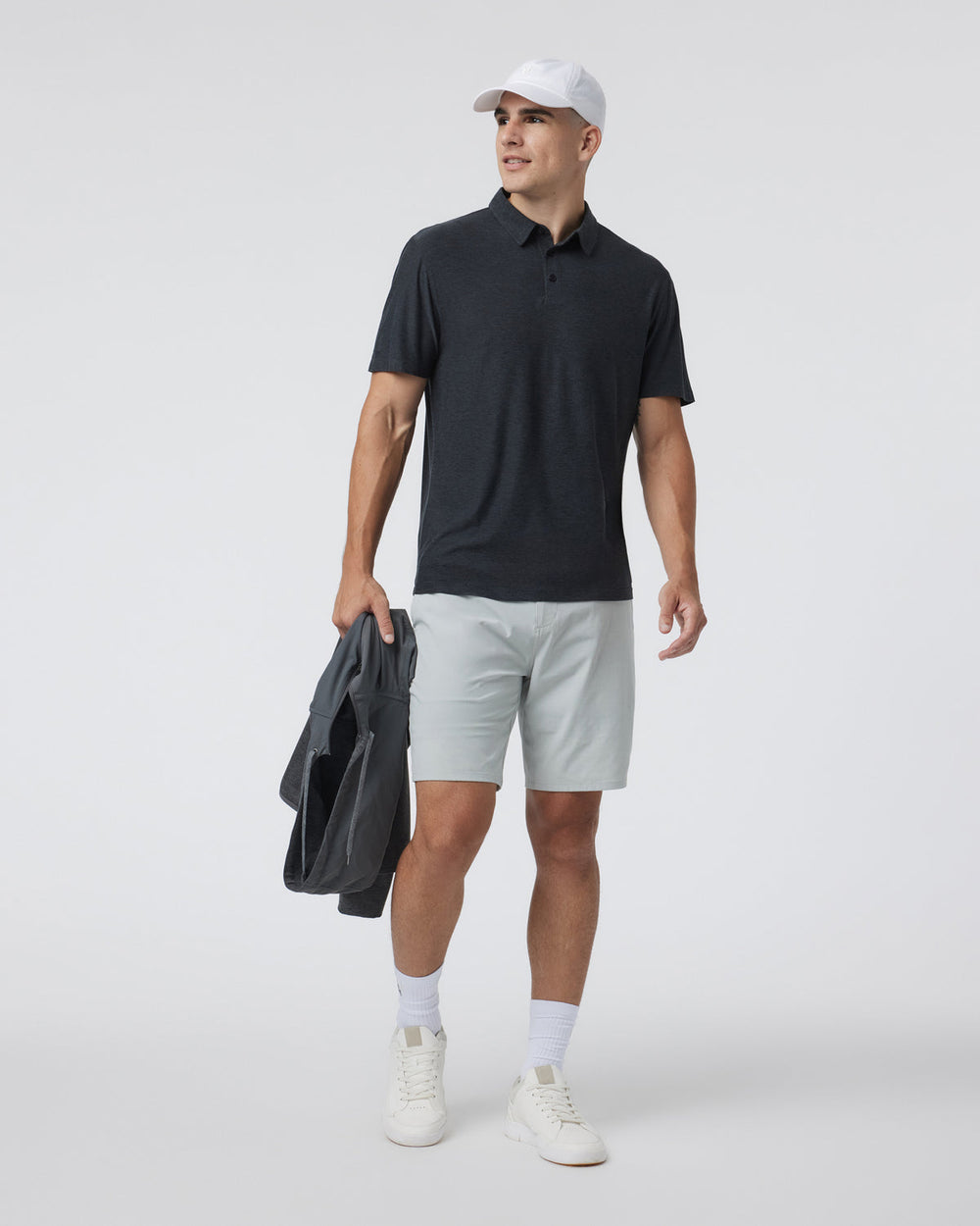 Vuori Strato Tech Polo Men's Charcoal Tech Polo Shirt