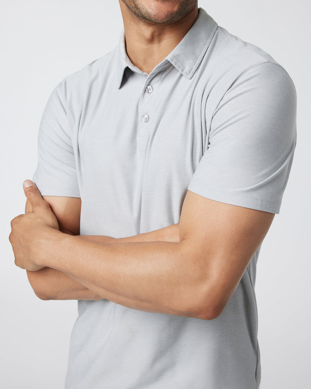 Vuori Strato Tech Polo Platinum Heather