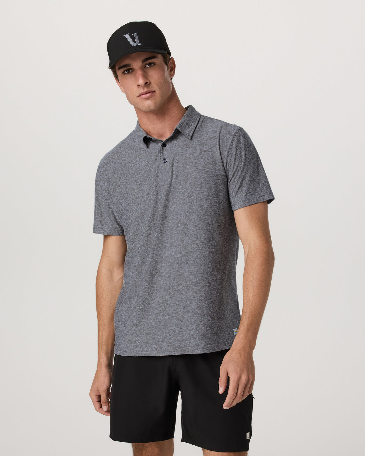 Vuori Strato Tech Polo Men's Heather Grey Polo Shirt