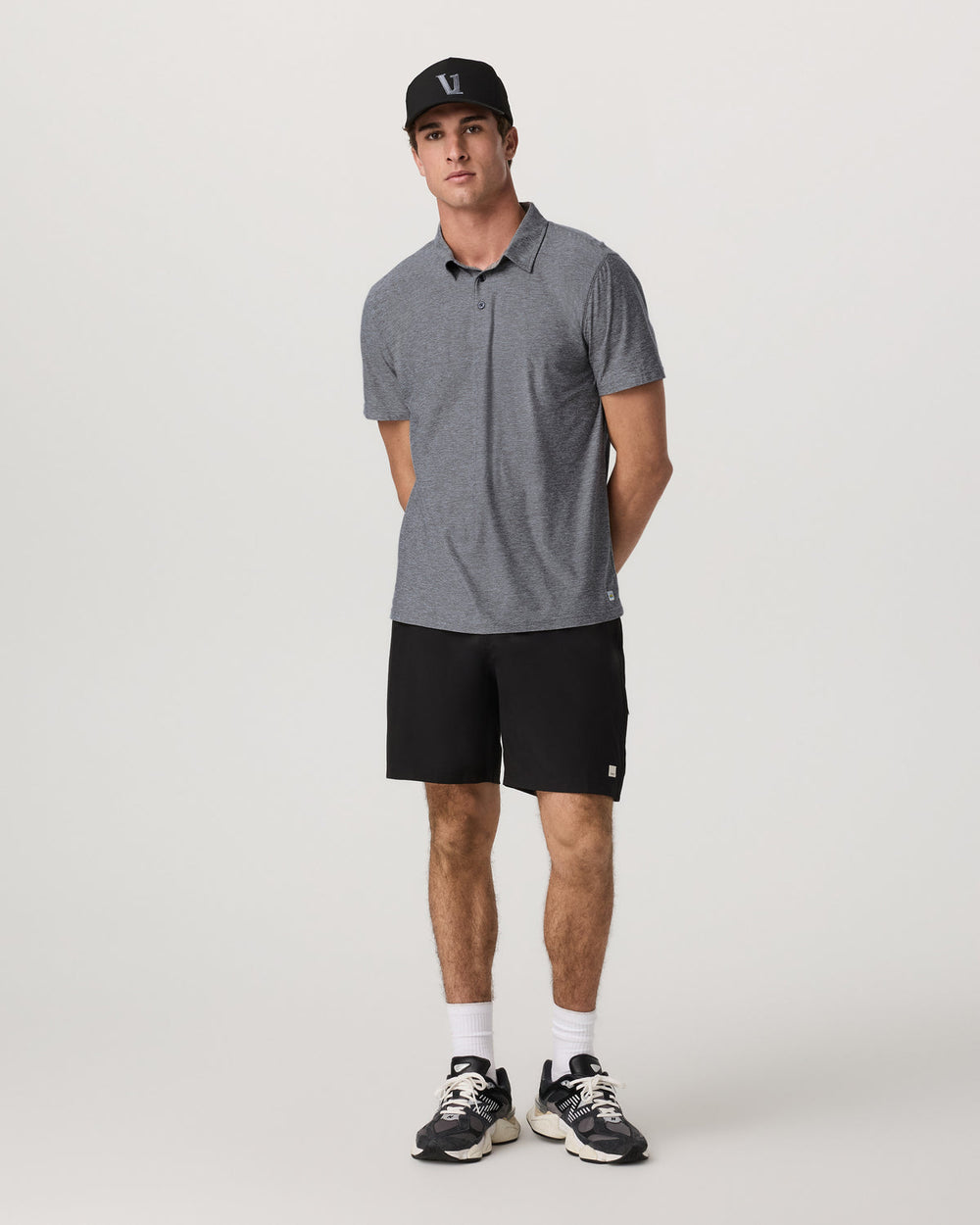 Vuori Strato Tech Polo Men's Heather Grey Polo Shirt
