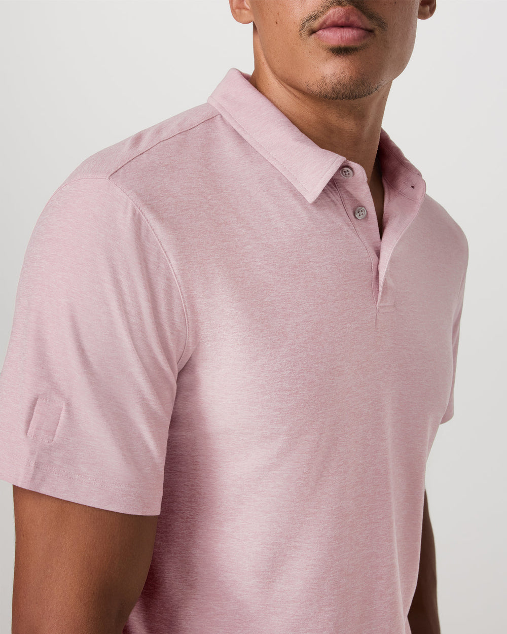 Vuori Strato Tech Polo Men's Faded Rose Heather Polo Shirt