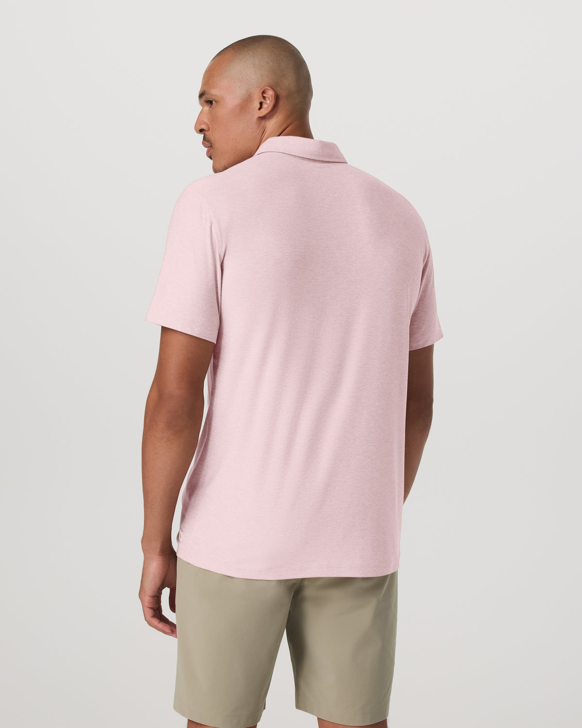 Vuori Strato Tech Polo Men's Faded Rose Heather Polo Shirt
