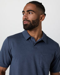 Vuori Short Sleeve Ponto Performance Polo Azure Heather