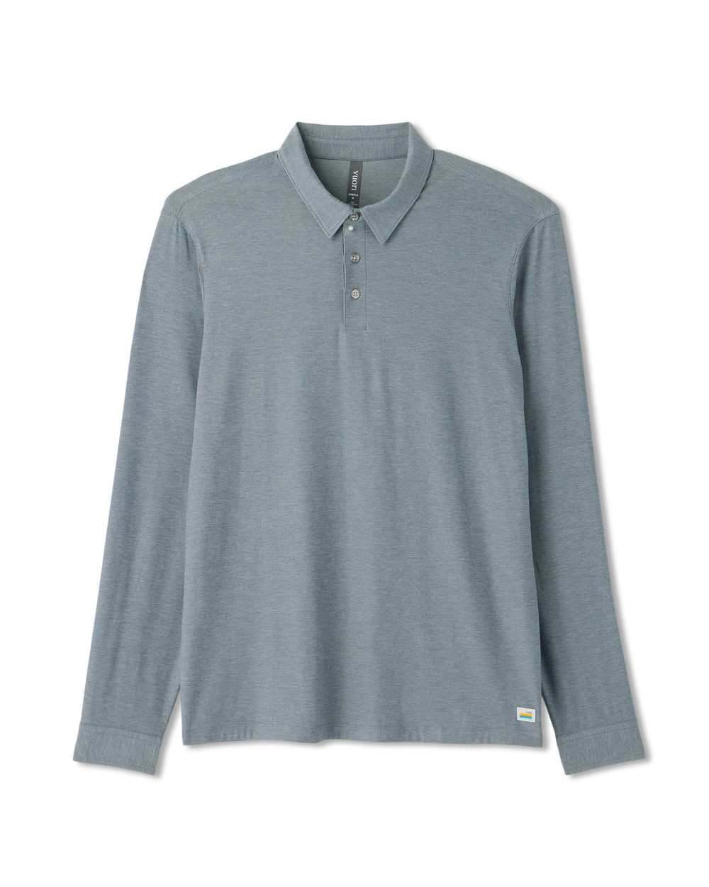 Vuori Long Sleeve Strato Tech Polo Dusty Blue Heather