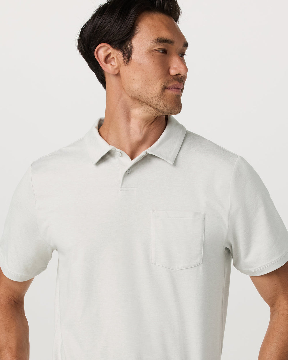 Vuori Men's Short Sleeve Ponto Performance Polo Salt Heather