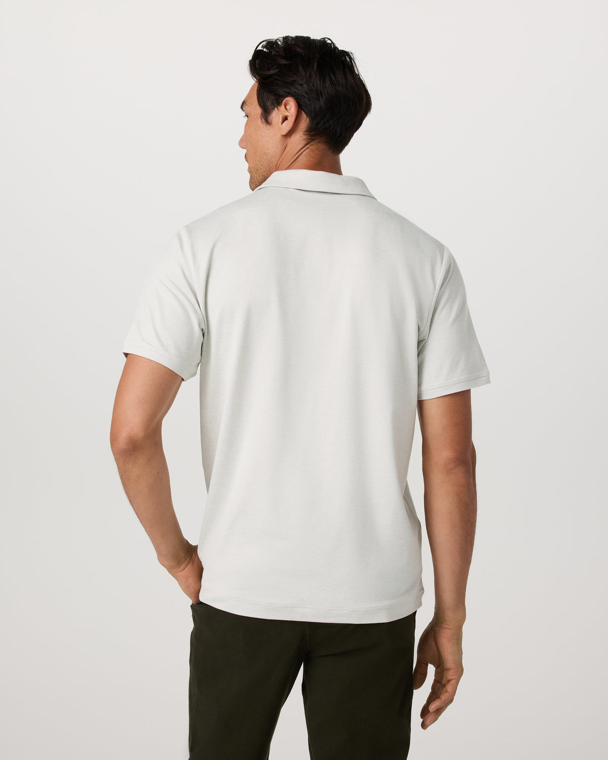 Vuori Men's Short Sleeve Ponto Performance Polo Salt Heather