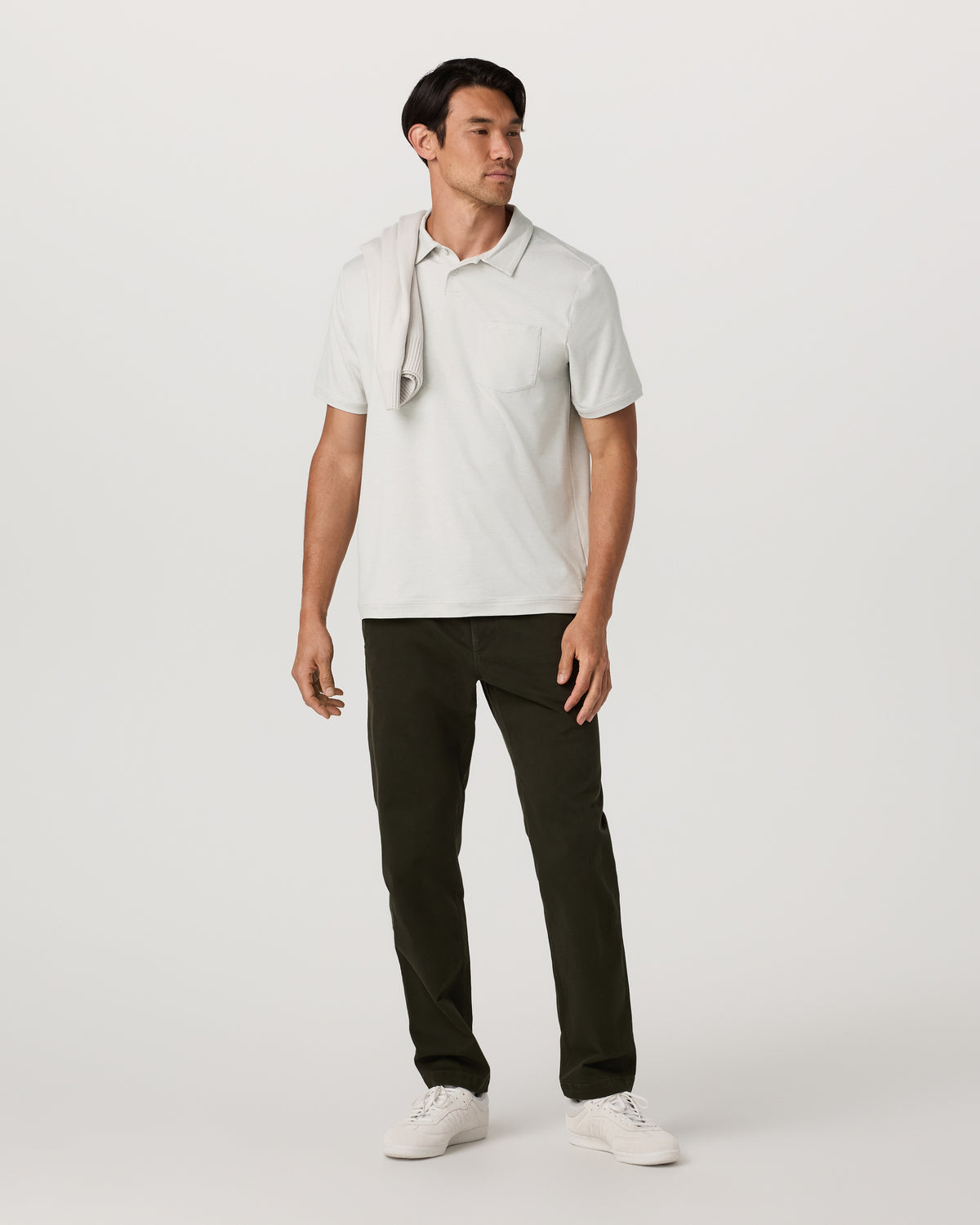 Vuori Men's Short Sleeve Ponto Performance Polo Salt Heather