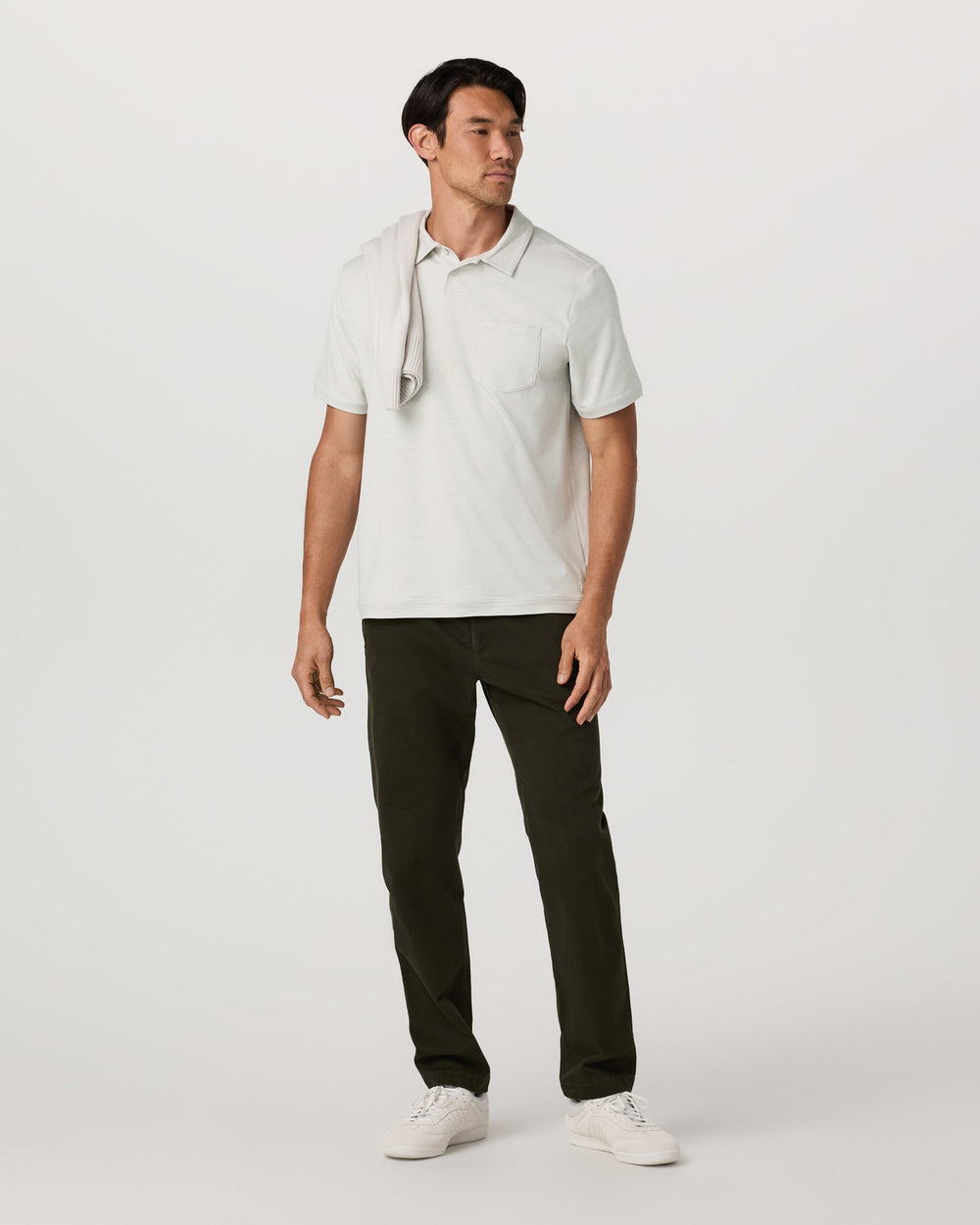 Vuori Men's Short Sleeve Ponto Performance Polo Salt Heather