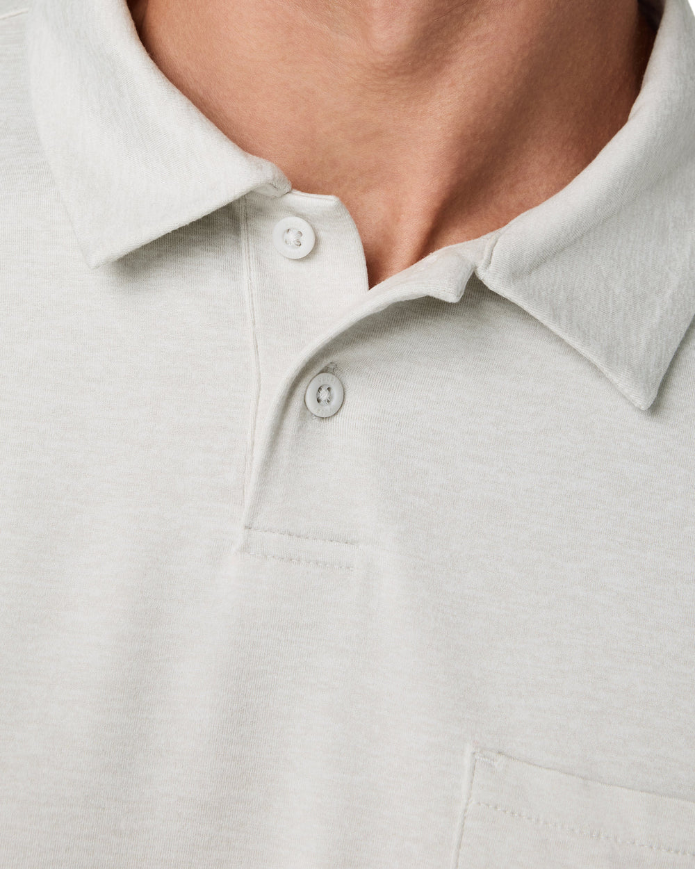 Vuori Men's Short Sleeve Ponto Performance Polo Salt Heather