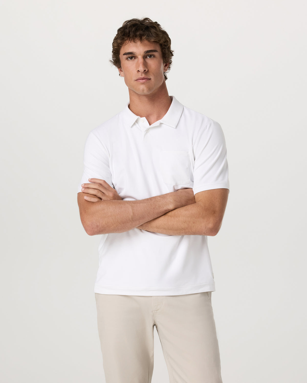 Vuori Men's Short Sleeve Ponto Performance Polo White