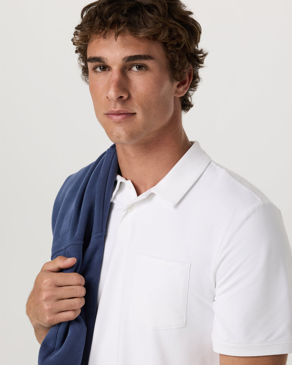 Vuori Men's Short Sleeve Ponto Performance Polo White