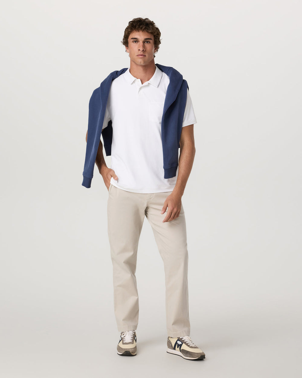 Vuori Men's Short Sleeve Ponto Performance Polo White
