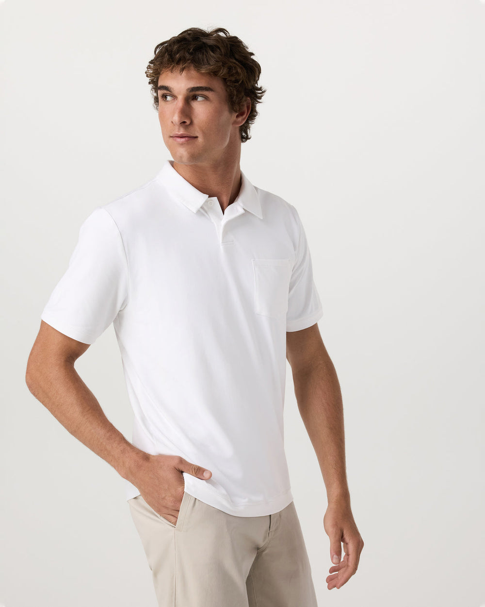 Vuori Men's Short Sleeve Ponto Performance Polo White