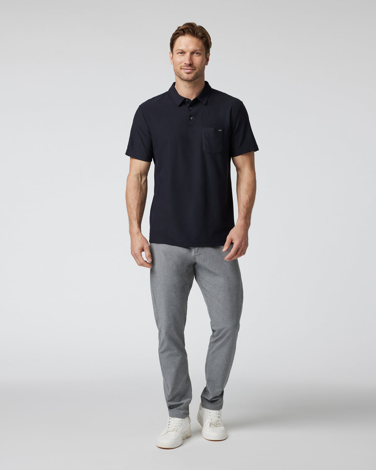 Vuori Ace Polo Men's Black Polo Clothing