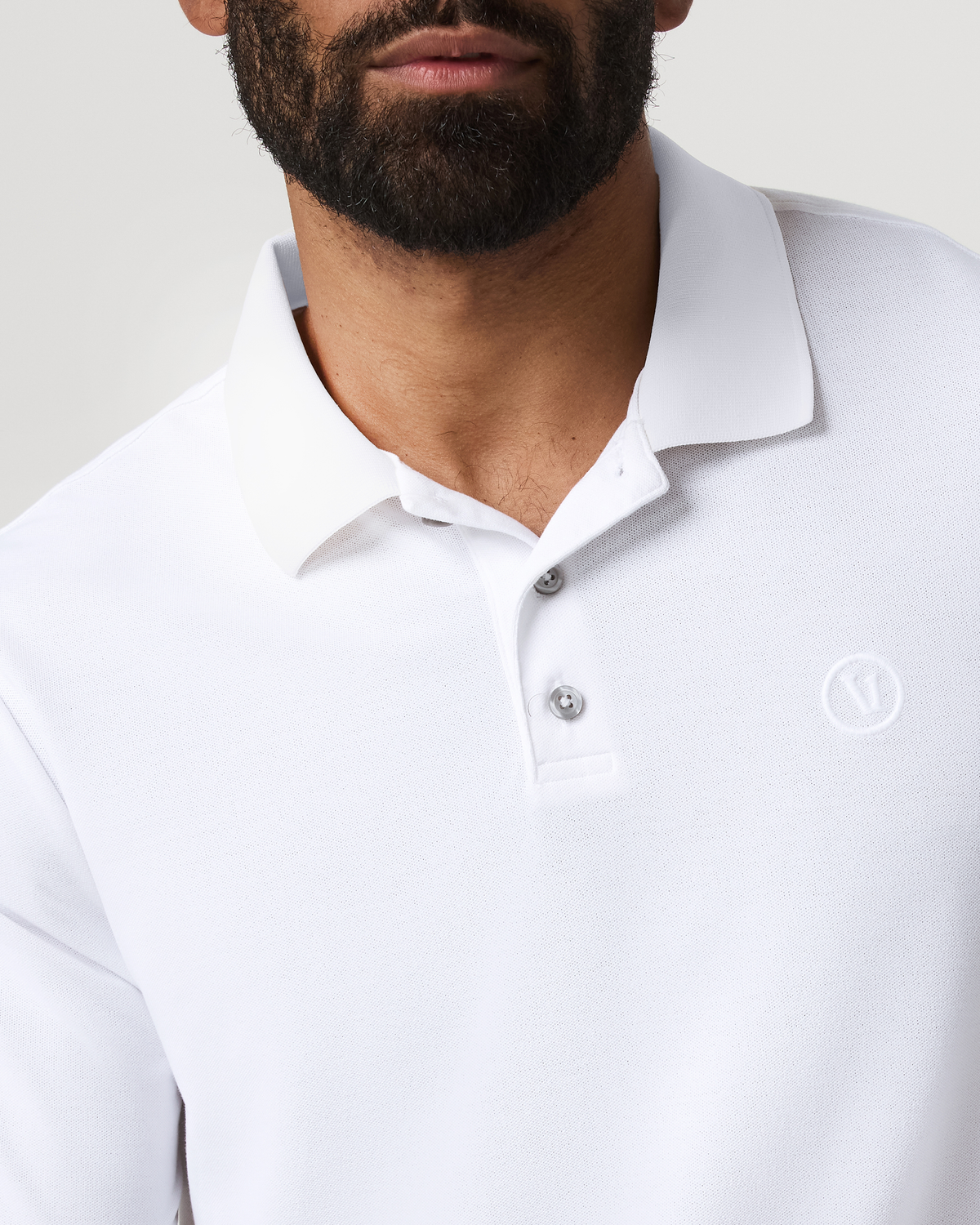 Vuori Men's Short Sleeve Gamepoint Polo 2.0 White - Non Tipped