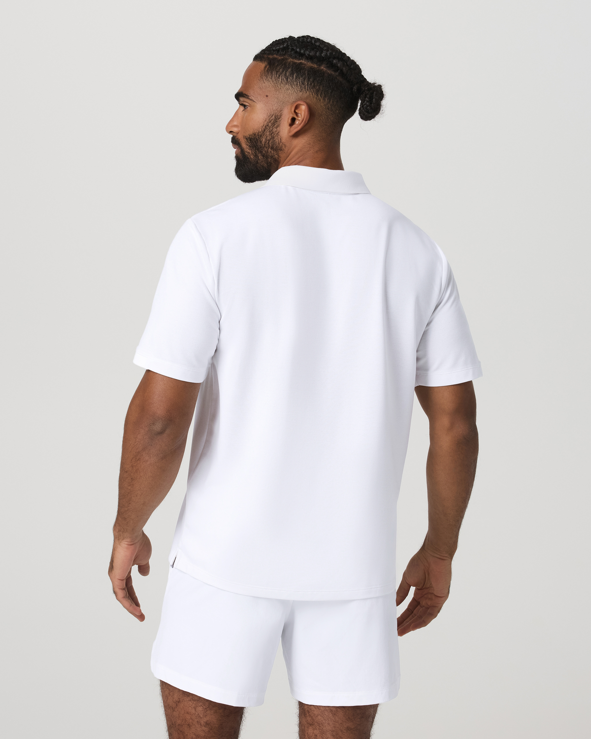 Vuori Men's Short Sleeve Gamepoint Polo 2.0 White - Non Tipped