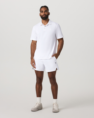 Vuori Men's Short Sleeve Gamepoint Polo 2.0 White - Non Tipped