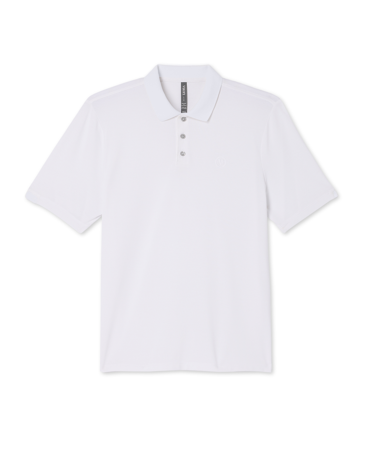Vuori Men's Short Sleeve Gamepoint Polo 2.0 White - Non Tipped
