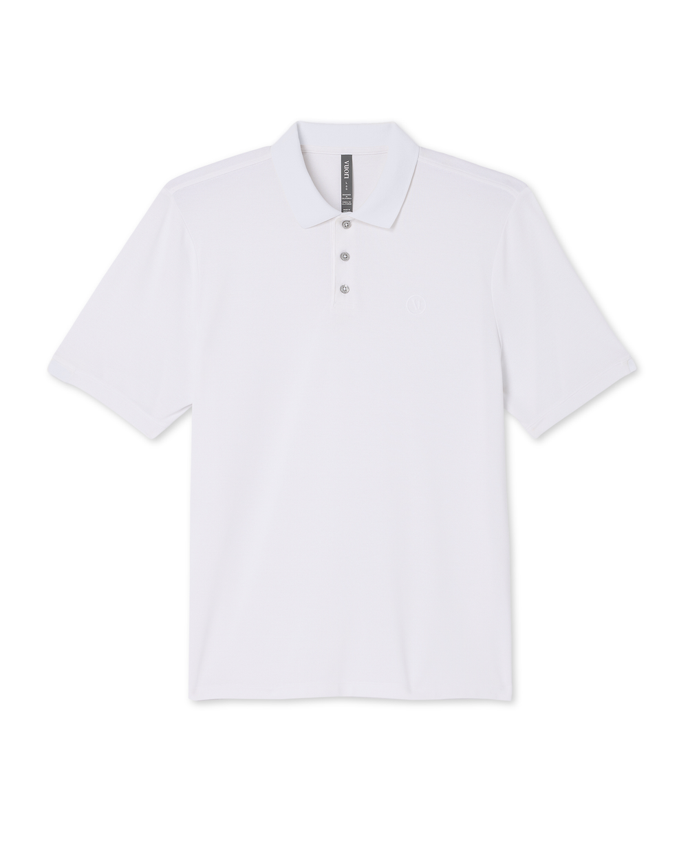 Vuori Men's Short Sleeve Gamepoint Polo 2.0 White - Non Tipped