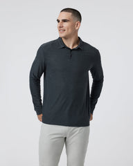 Vuori Long Sleeve Strato Tech Polo Charcoal Heather