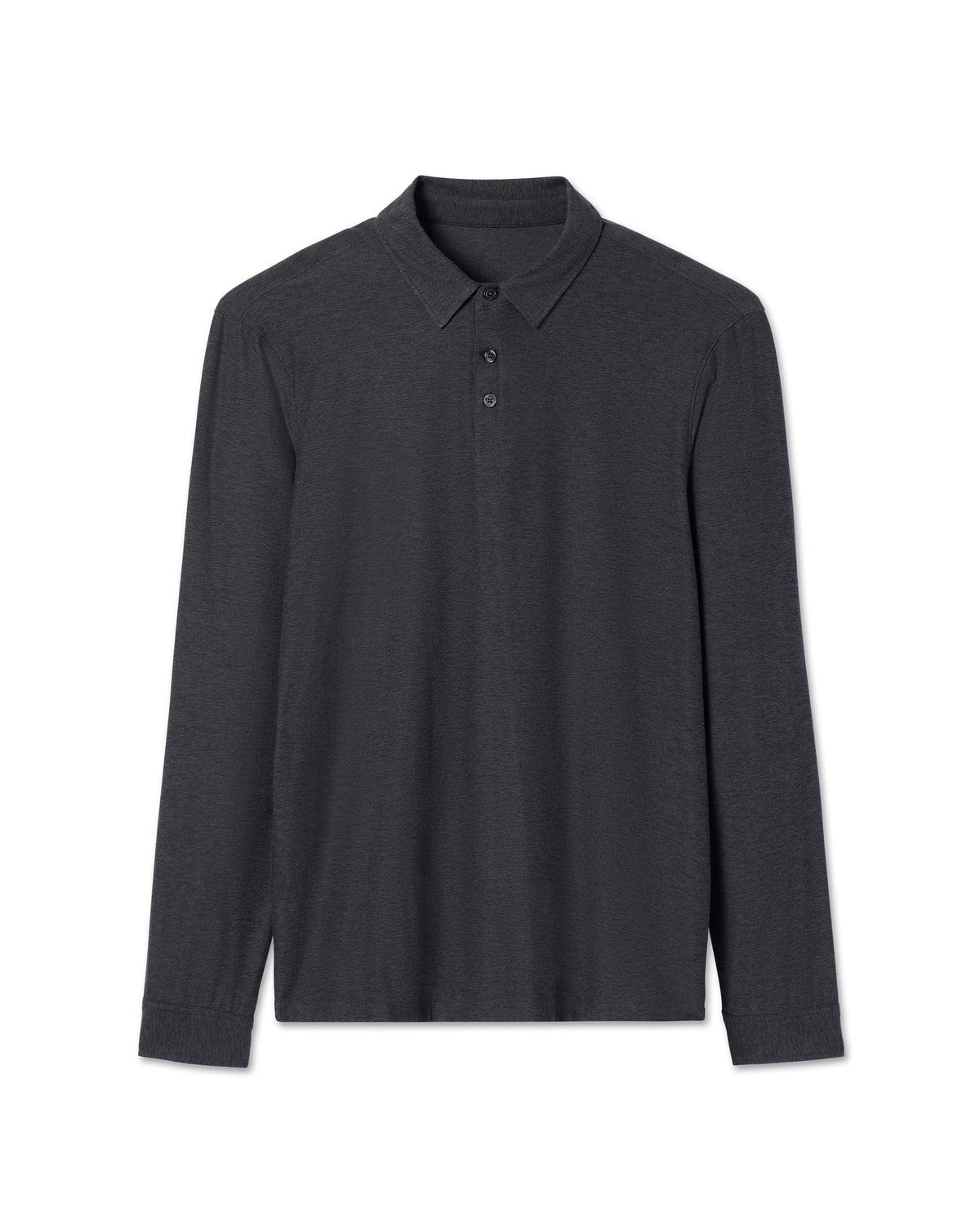 Vuori Long Sleeve Strato Tech Polo Charcoal Heather