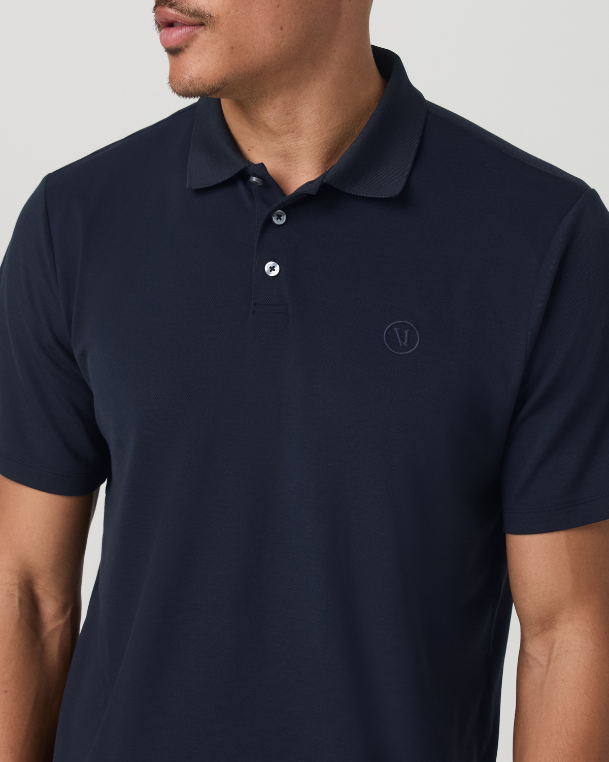 Vuori Men's Short Sleeve Gamepoint Polo 2.0 Ink - Non Tipped