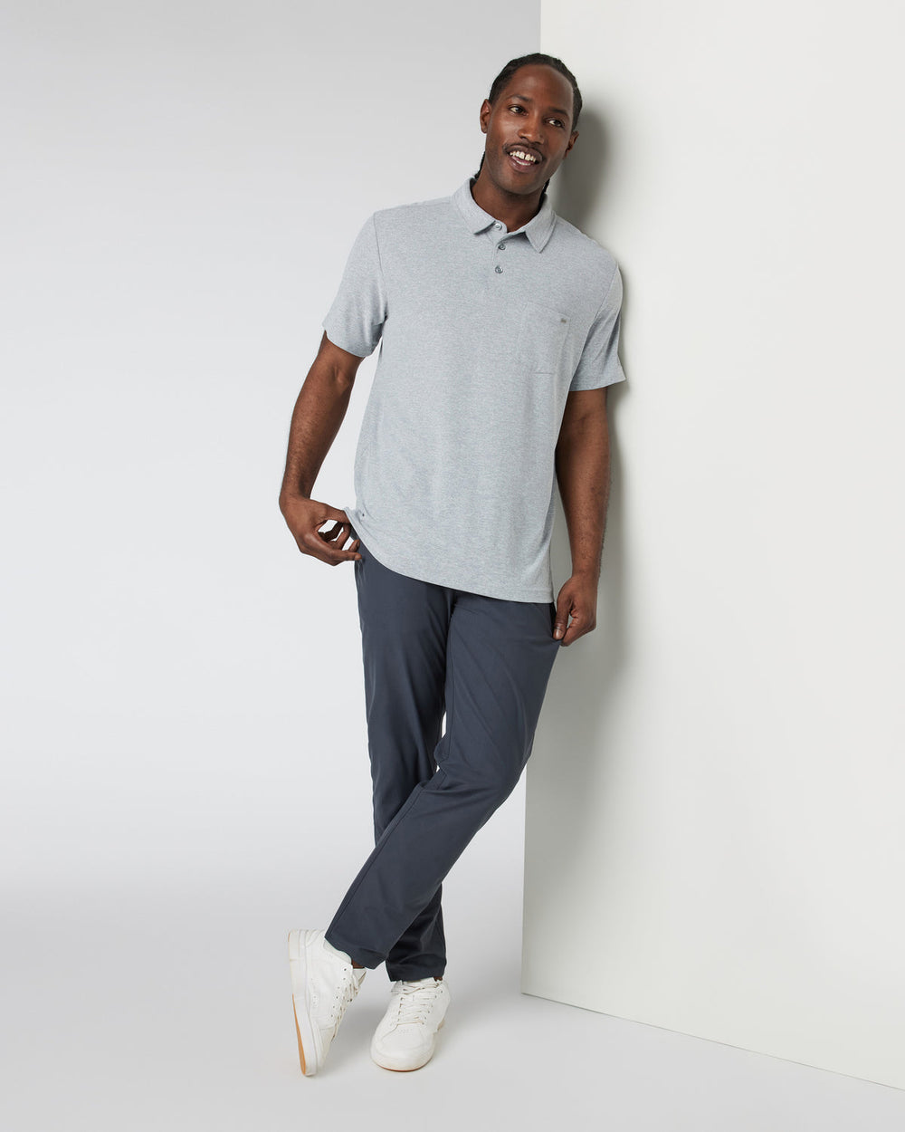 Vuori Ace Polo Men's Light Grey Polo