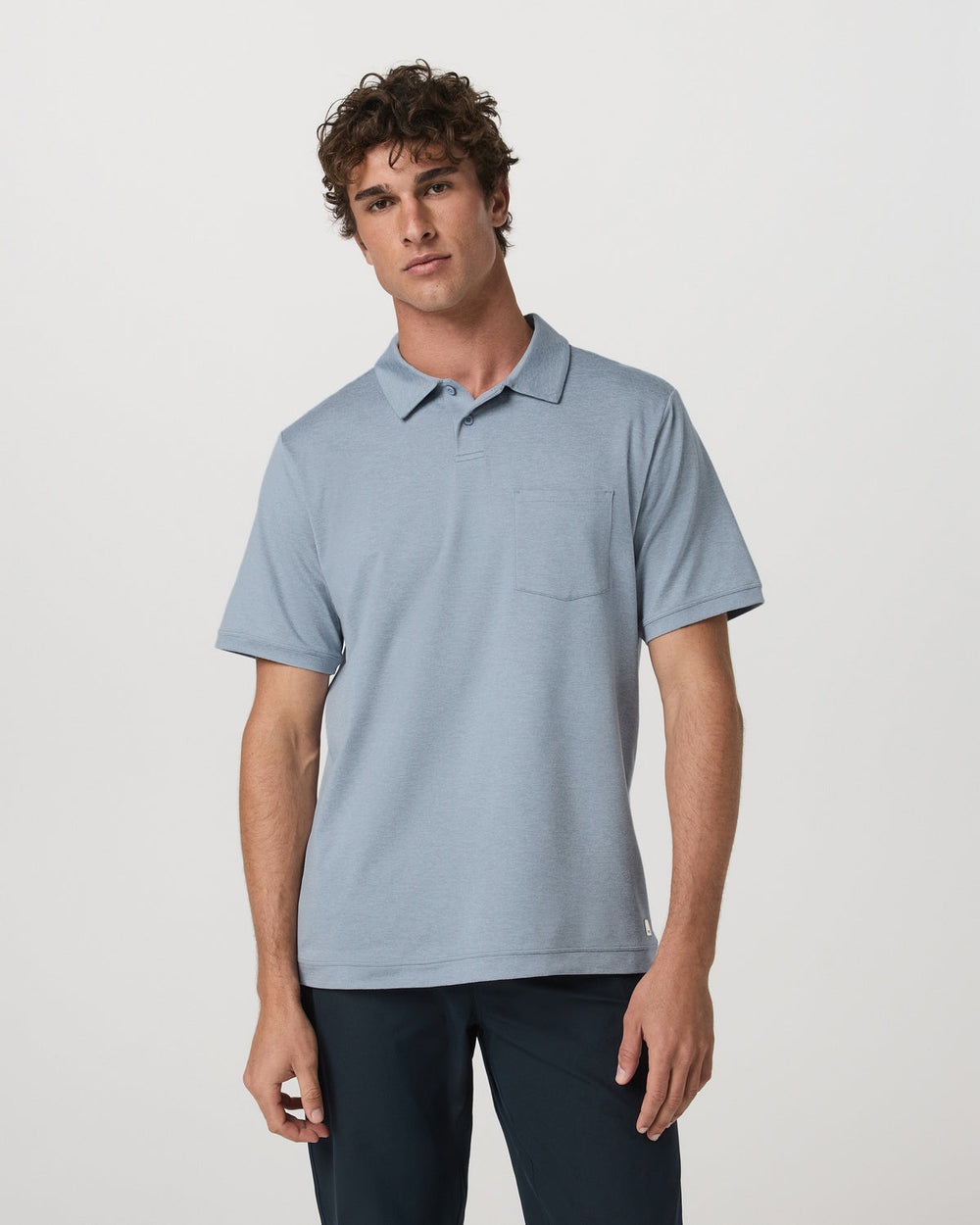 Vuori Short Sleeve Ponto Performance Polo Blue Dusk Heather
