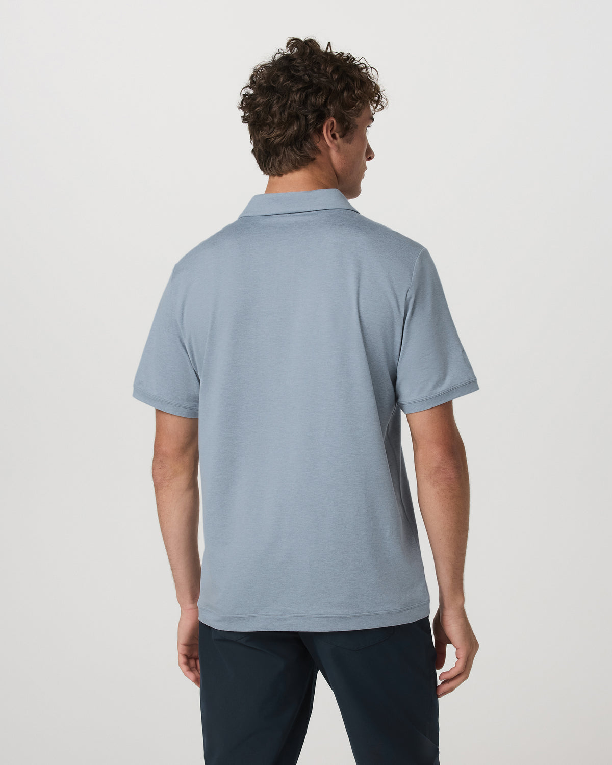 Vuori Short Sleeve Ponto Performance Polo Blue Dusk Heather